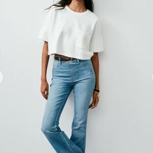 Spanx Flare Jeans M Stonewashed Blue NWT